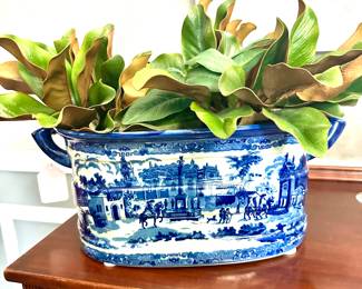 Blue & White Footpath/Jardiniere