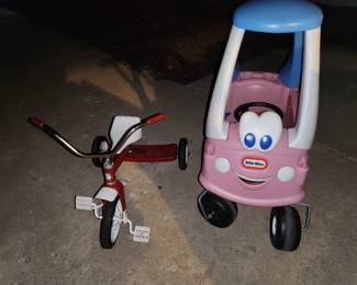 Toddler Bike and Little Tikes Cozy Coupe