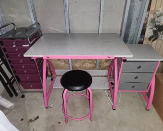 Pink Childs Office Desk