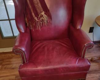 Red leather chair