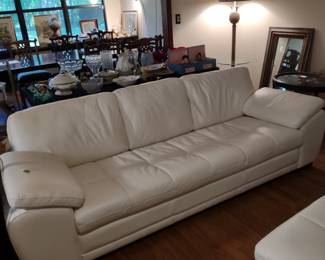 White leather sofa in like new condition