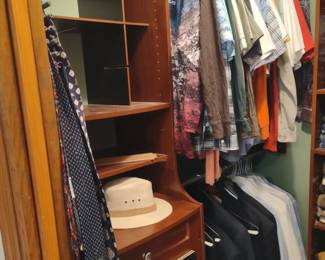 Men's suits, ties and clothing. Lots of brand names?