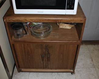 microwave and microwave stand