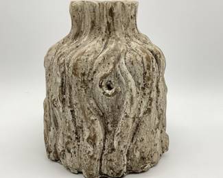 Distressed Faux Tree,Ceramic Vase
