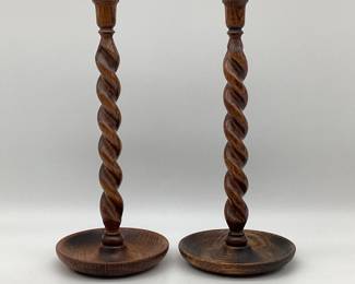 English Barley Twist Candlesticks