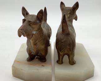 Bronze Scottish Terrier Bookends