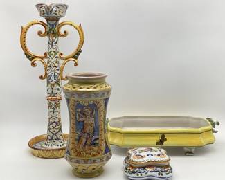 French Hand-Painted Pottery