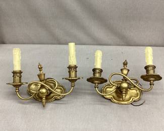 French Brass Sconces