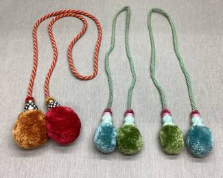 Mackenzie Childs Pom Pom Tiebacks