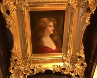 Antique Portrait plaque 