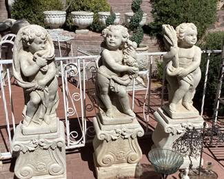 Concrete vintage statuary 