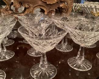 Waterford wine, cocktail or champagne and water.