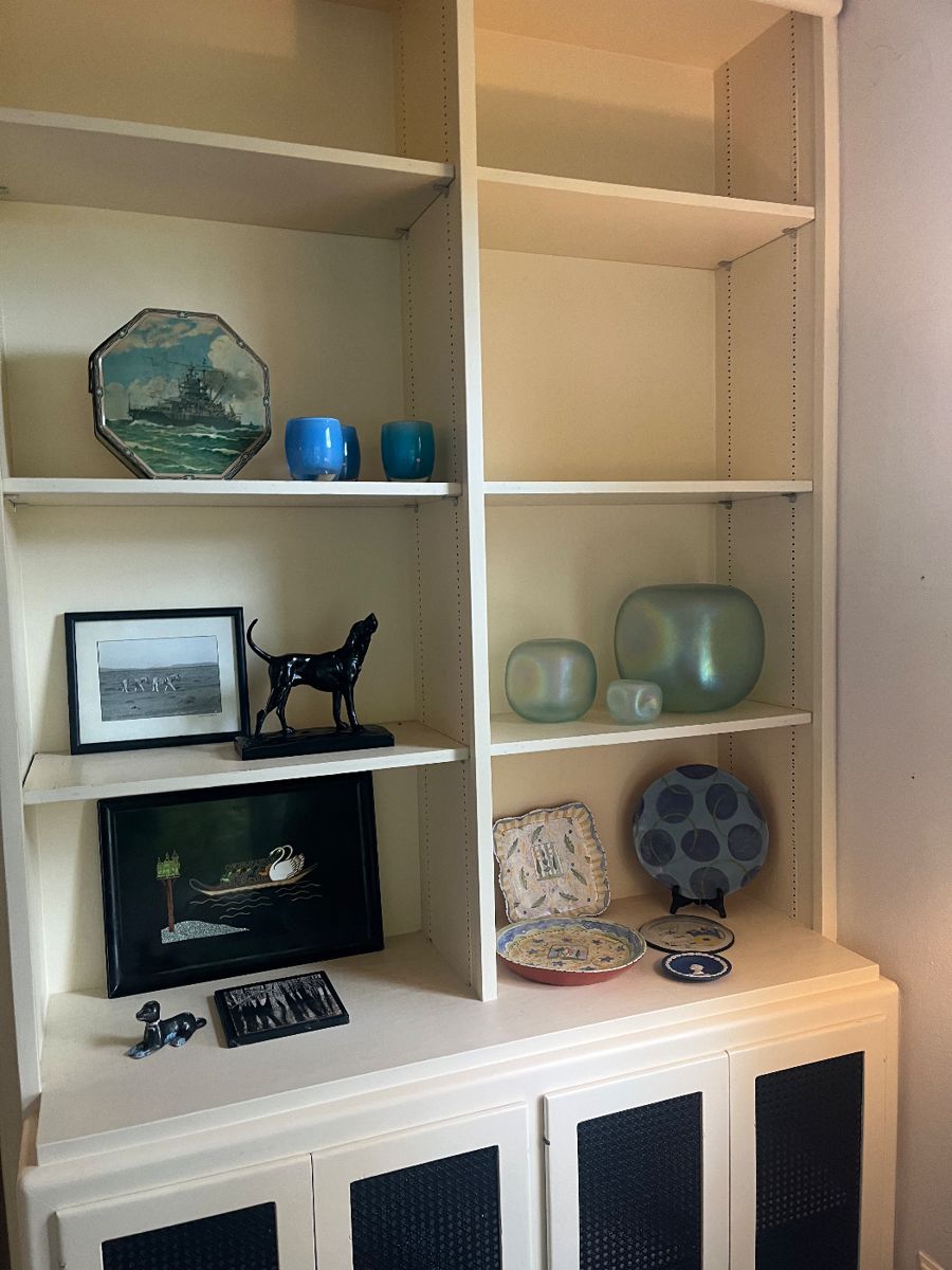 Decorative items and art by Julie Speidel for sale during in-person shopping unless photographed individually.