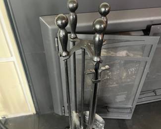 Another Fireplace tool set sold during in-person shopping hours.