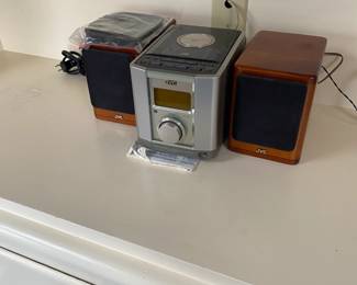 JVC Ultra compact stereo system with owners manual.  For sale during in-person shopping hours