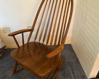 $120   Windsor style rocking chair.  23"w x 28"d x 43"h.Available for Pre-sell which opens Wednesday April 18th at 9 am.
