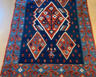 $360. Tribal rug, all wool, 4'2" x 5' 10". just cleaned.  Available for Pre-sell which opens Wednesday April 18th at 9 am.