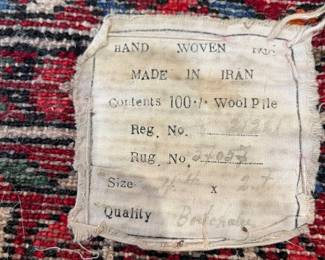 back of the Iranian carpet