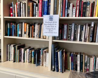 Books for sale during in-person shopping Friday and Saturday unless photographed separately.