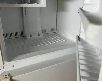 interior of the freezer portion of the refrigerator