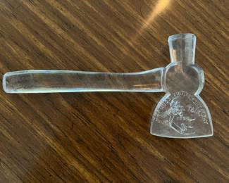 Glass Hatchet souvenir of 1893 world's fair made by L Libby's glass NICE!!!!!