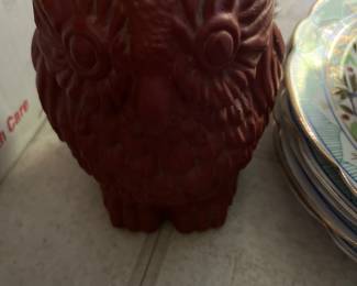 Owl
pottery piggy bank