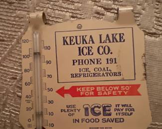Keuke Lake Ice Company Thermometer 2 Inches high