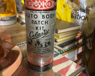 Vintage auto patch tin