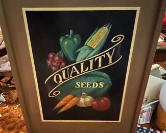 Quality Seeds Hand painted sign by Joyce Langelier