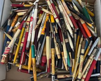 Large selection of advertising pencils