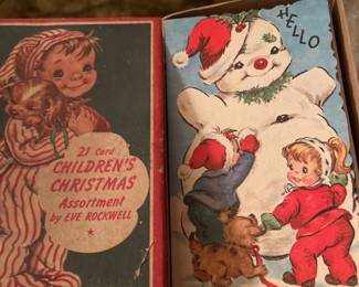 Charming vintage children's Christmas cards New Old Stock