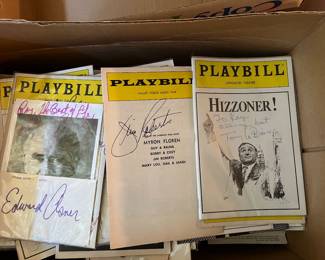 Large Selection of Signed Playbills Signed Edward Asner,Jim Roberts, Tony LaBianco and more