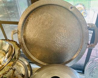 a cool vintage aluminum ware tray