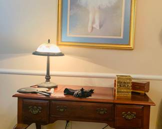 lovely vanity  and a very large Renoir print