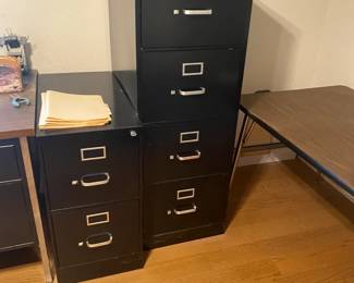 two drawer and four drawer file cabinets