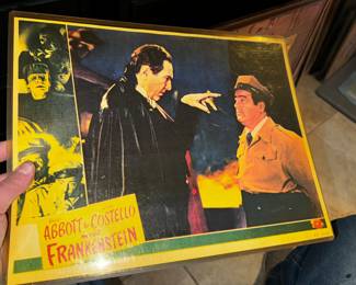 Abbot + Costello meet Frankenstein lobby card laminated