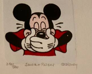 Disney Mickey laughing 370/500 signed
