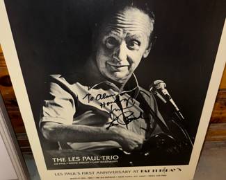 Les Paul Trio Poster Signed. cool!!!