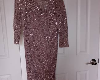 beautiful sparkly, semi formal evening dress - size 8.
