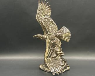 Ceramic Eagle Sculpture w/ 17in Wing Span