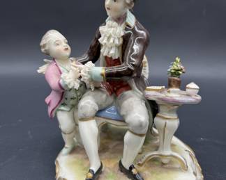 Vtg. Porcelain Father & Son Collectable Figurine