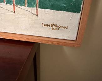 F48 - $150. Joan Rose Thomas original painting on canvas. Measures 20" x 16". 