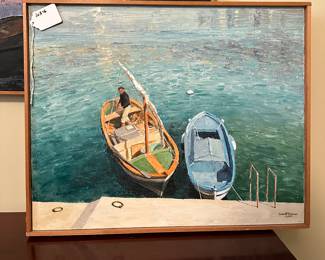 F48 - $150. Joan Rose Thomas original painting on canvas. Measures 20" x 16". 