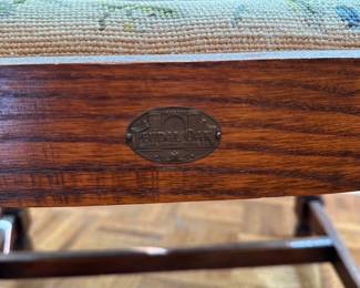F18 - $125. Single Antique Side Chair. Federal Oak - Jamestown NY "Jamestown Lounge Co"