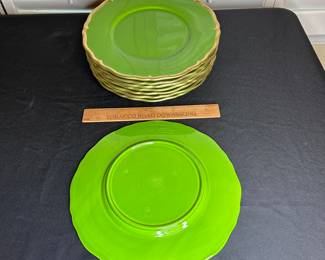 F27 - $100. 8 - 12.25" Este Ce Italy Charger Plates in excellent condition. 