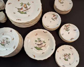 CP3 - $5500. Herend Rothschild Bird China. 75 Pieces ( dinner & serving) Priority will go to anyone interested in the entire set - feel free to send offers on individually pieces and if I split the set I will let you know!