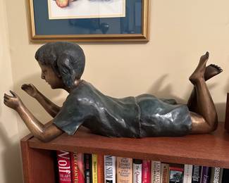 F101 - $100. Bronze Garden Statue Girl Reading (we do not have the book that belongs with her)