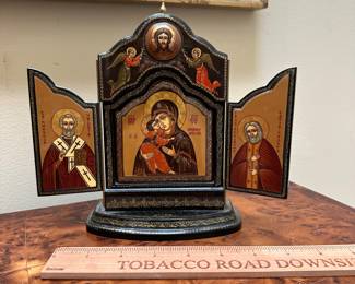 F56 - $75. Orthodox Triptych Icon