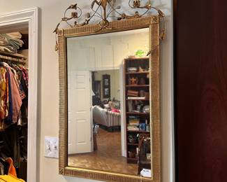 F51 - $150. Adams style mirror in very good vintage condition (does have minor flaws on the top piece) Mirror measures 24" wide x 42" tall. 
