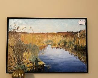 F47 - $150. Joan Rose Thomas original painting on canvas. Measures 22.5" x 15.5". 